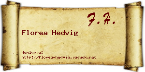 Florea Hedvig névjegykártya